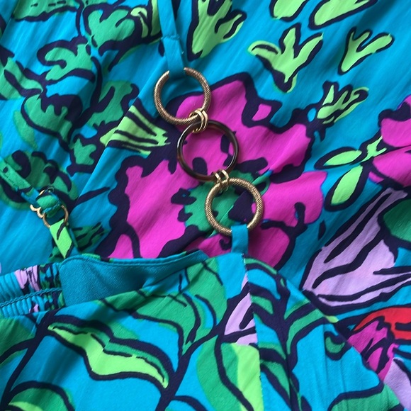 Lilly Pulitzer Joanna Empire Waist Maxi Dress in Shake Your Tail Feathers - Picture 8 of 13